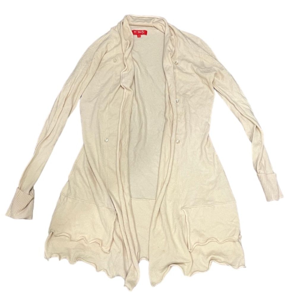 Rene Derhy cream cardigan with button detail